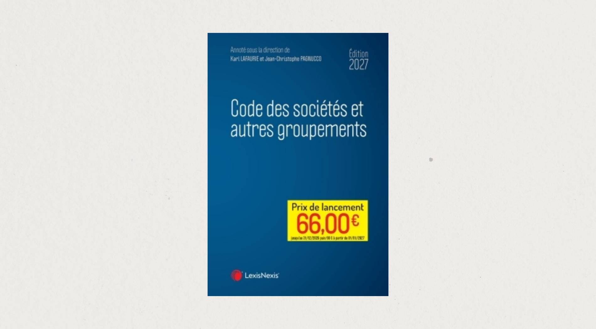 Illustration de l'article Code des sociétés et autres groupements - Édition 2027 